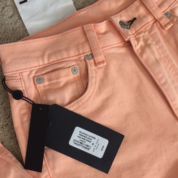 Rag & Bone High Rise Skinny Jeans salmon color - Picture 2 of 8